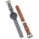 Stratum Cordura & Leather Watchband - Wolf Gray