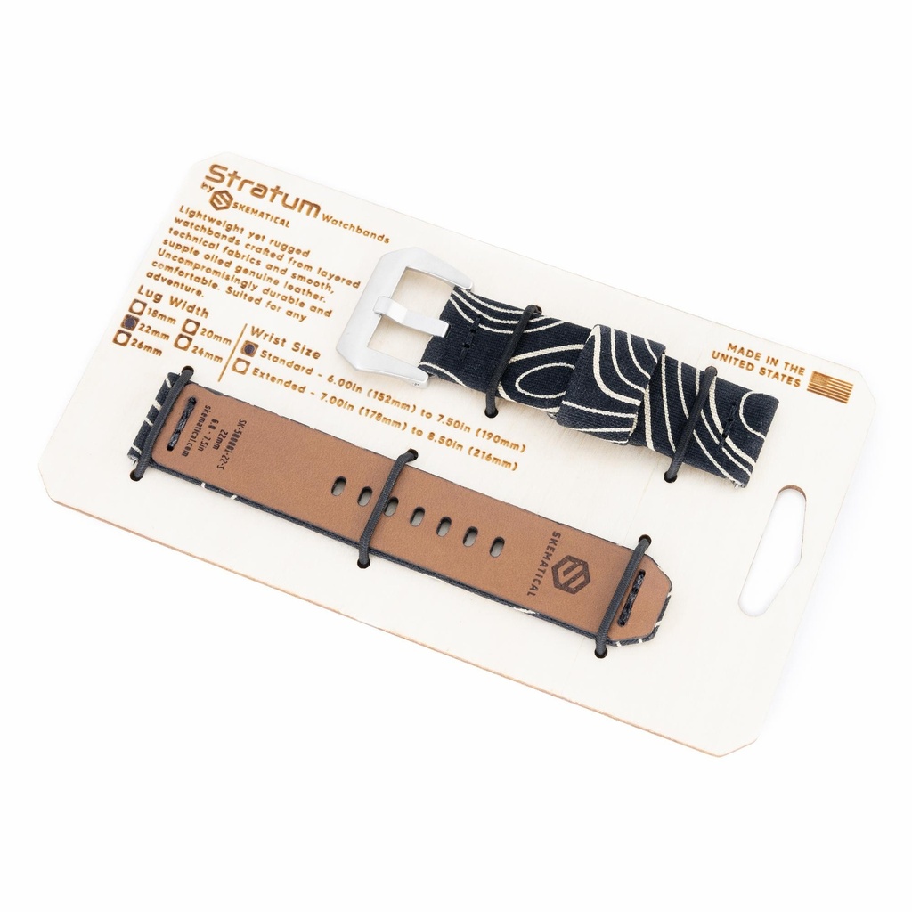 Stratum Cordura & Leather Watchband - Tiger Stripe