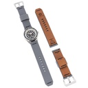 Stratum Cordura & Leather Watchband - Wolf Gray