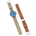 Stratum Cordura & Leather Watchband - Khaki