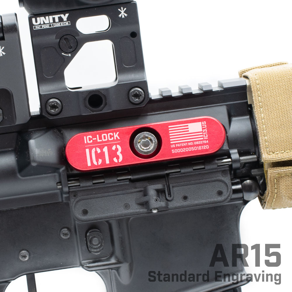 [500020-IC13] IC-Lock AR15 Ejection Port Lock (Standard - IC13 Logo)