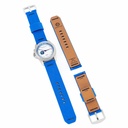 Stratum Cordura & Leather Watchband - Royal Blue