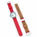 Stratum Cordura & Leather Watchband - Red